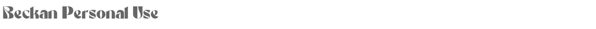 Sample characters Beckan Font